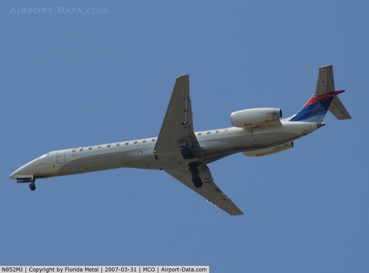 N852MJ, 2002 Embraer ERJ-145LR (EMB-145LR) C/N 145567, Delta Conn