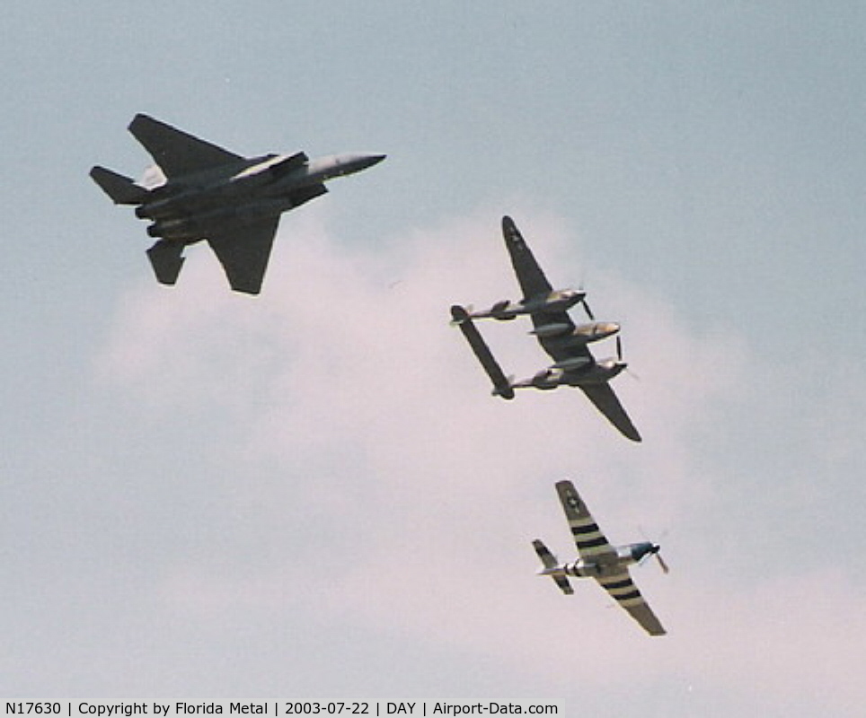 N17630, 1941 Lockheed P-38F C/N 41-7630 (222-5757), F-15, P-51, P-38 Heritage flight