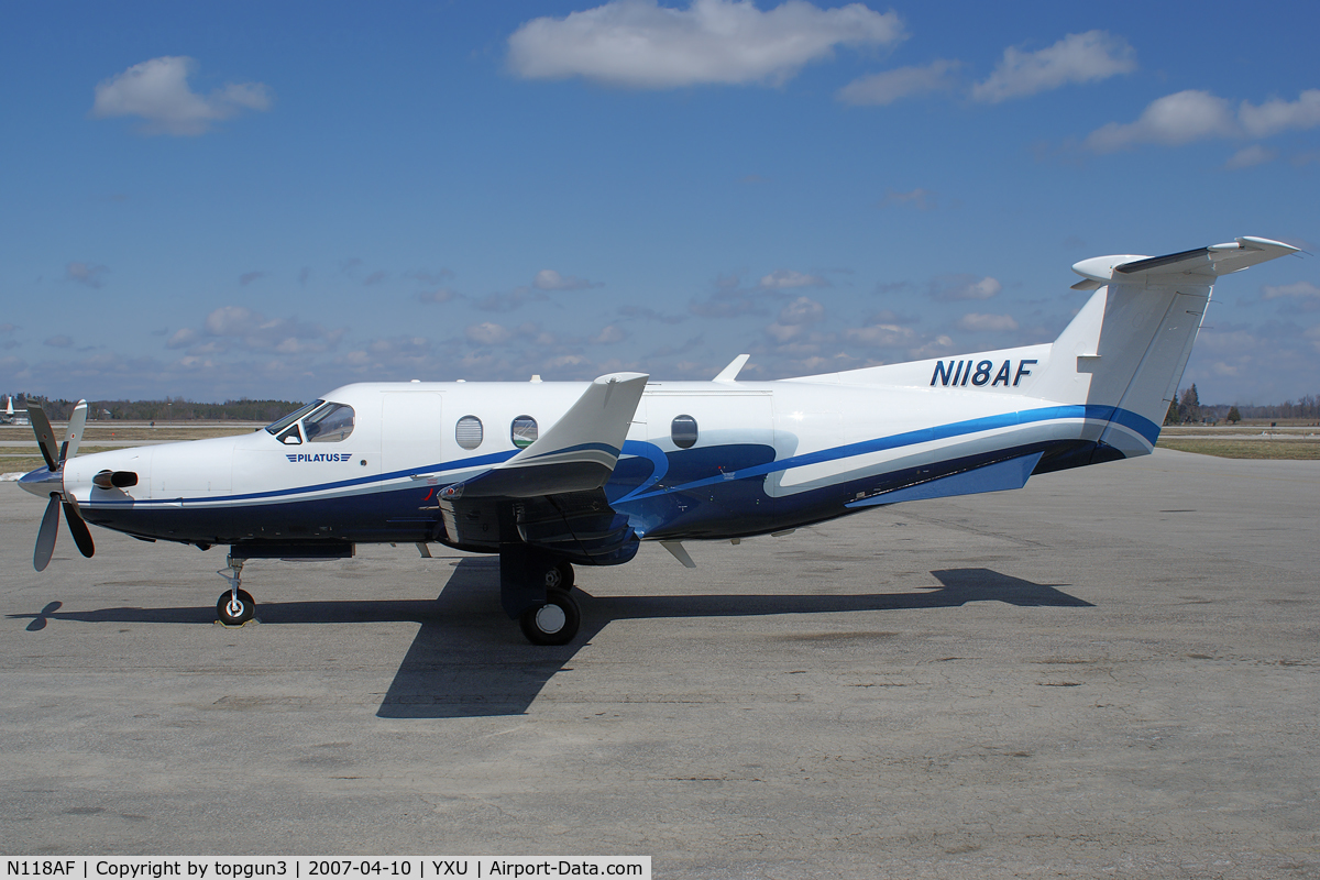 N118AF, 1997 Pilatus PC-12/45 C/N 175, Parked at ESSO ramp.