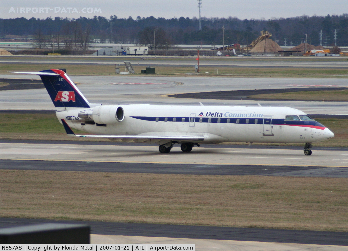 N857AS, 2000 Bombardier CRJ-200ER (CL-600-2B19) C/N 7411, ASA