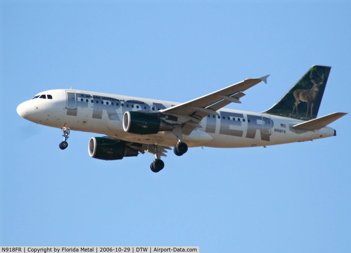 N918FR, 2003 Airbus A319-111 C/N 1943, Frontier