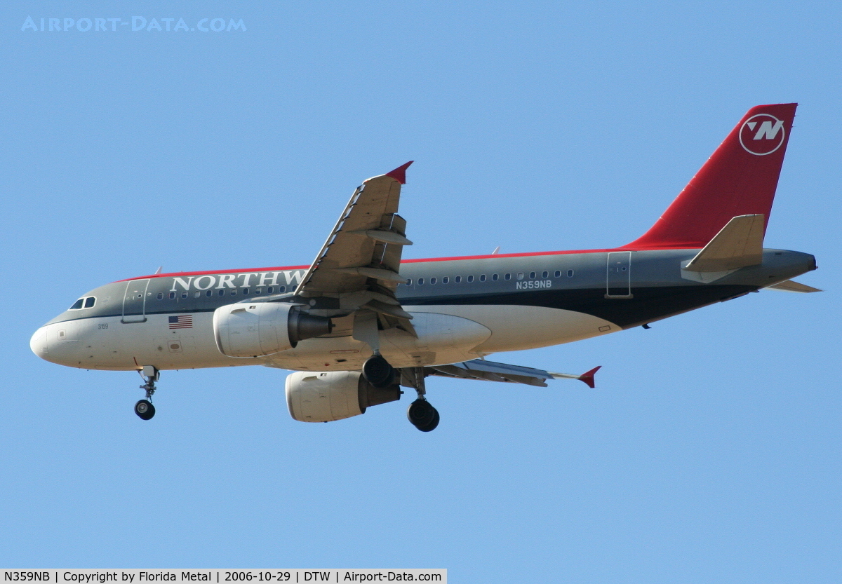 N359NB, 2003 Airbus A319-114 C/N 1923, Northwest