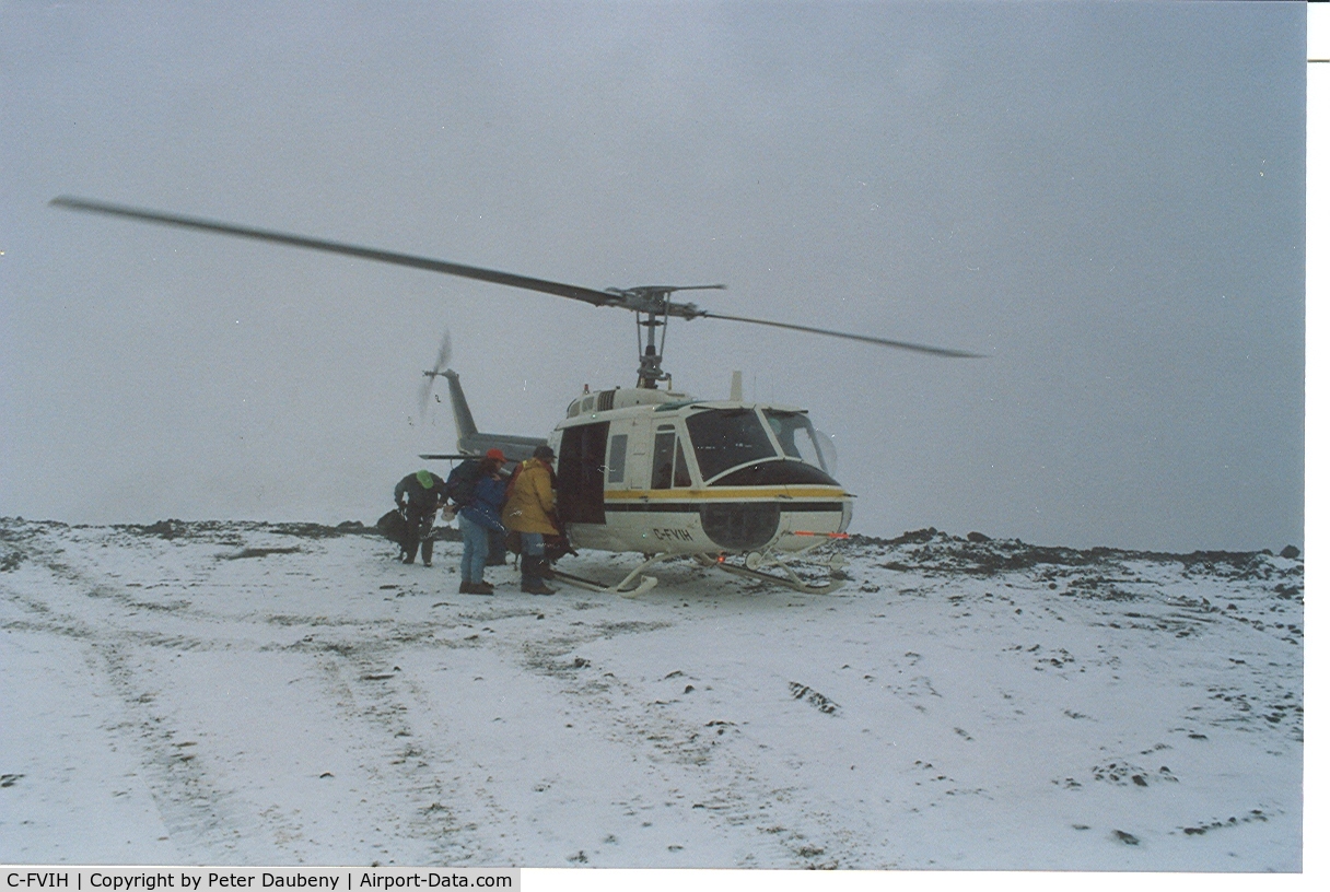 C-FVIH, 1974 Bell 205A-1 C/N 30164, Photo taken near Stewart BC, fall 1993