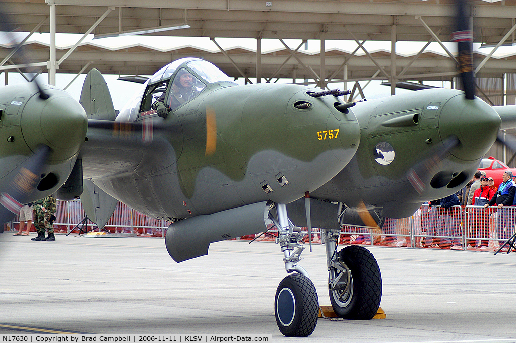 N17630, 1941 Lockheed P-38F C/N 41-7630 (222-5757), Lewis Aeronautical - San Antonio, Texas / 1941 Lockheed P38-J Lightning 'Glacier Gal' - Aviation Nation 2006