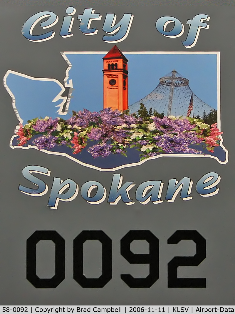58-0092, 1958 Boeing KC-135R Stratotanker C/N 17837, Airplane Art - City of Spokane