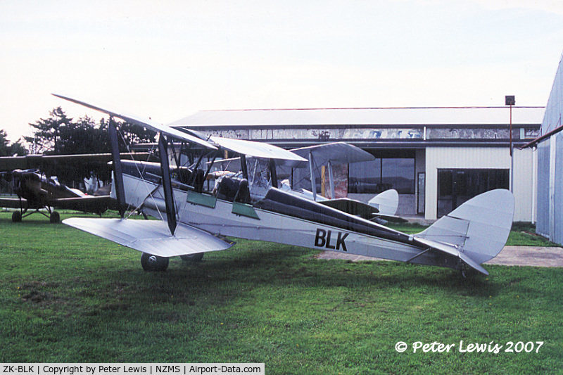 ZK-BLK, De Havilland DH-82A Tiger Moth II C/N 82812, ex-RAF R4895, in 2002