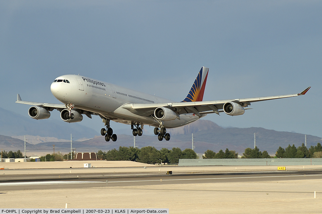 F-OHPL, Airbus A340-313 C/N 187, Philippine Airlines / Airbus Industrie A340-313