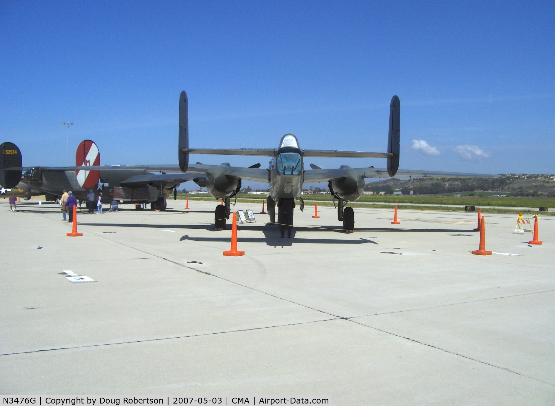 N3476G, 1944 North American B-25J Mitchell C/N 108-33257, 1944 North American B-25N MITCHELL 'Tondelayo' as NL3476G, two Wright Cyclone R-2600s 1,700 Hp each, Limited class, twin tail