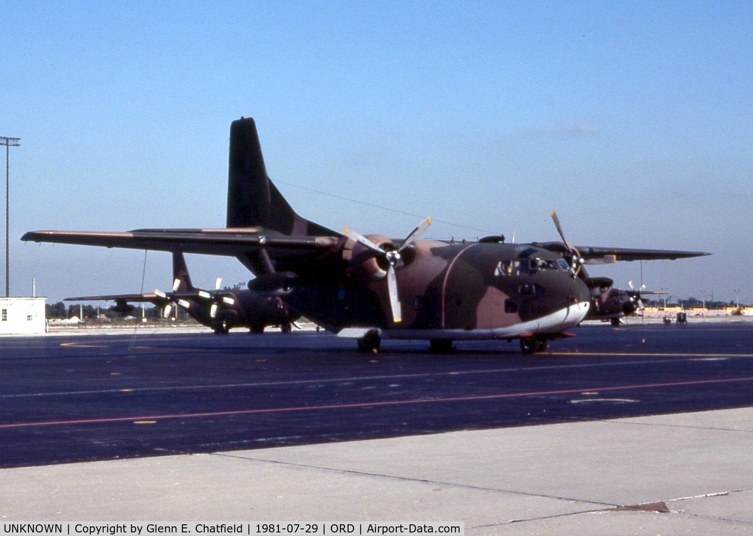 UNKNOWN, , C-123K at the ANG ramp, seen from KC-135 cockpit