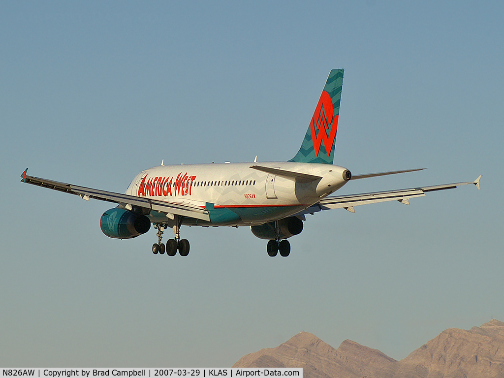 N826AW, 2001 Airbus A319-132 C/N 1534, America West Airlines / Airbus Industrie A319-132