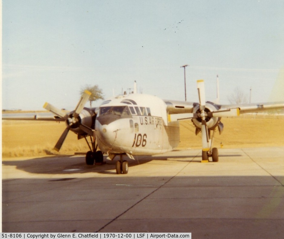 51-8106, 1951 Fairchild C-119F-KM Flying Boxcar C/N 109, C-119F from Clinton County AFB, OH for jump school
