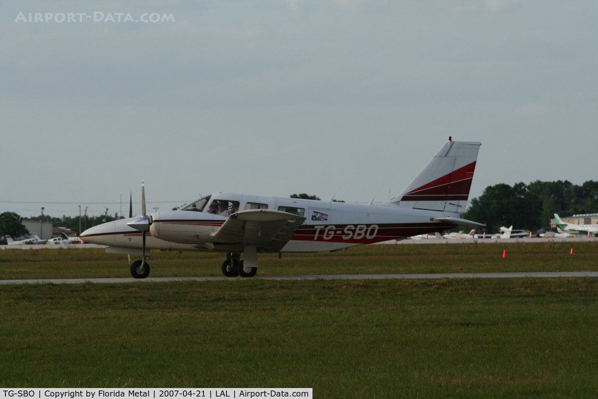 TG-SBO, 1980 Piper PA-34-200 C/N 34-8070305, PA-34 from Guatamala