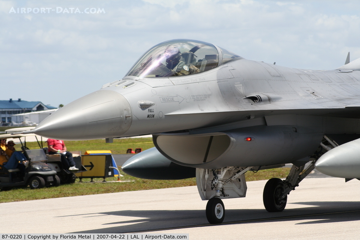 87-0220, 1987 General Dynamics F-16C Fighting Falcon C/N 5C-481, F-16