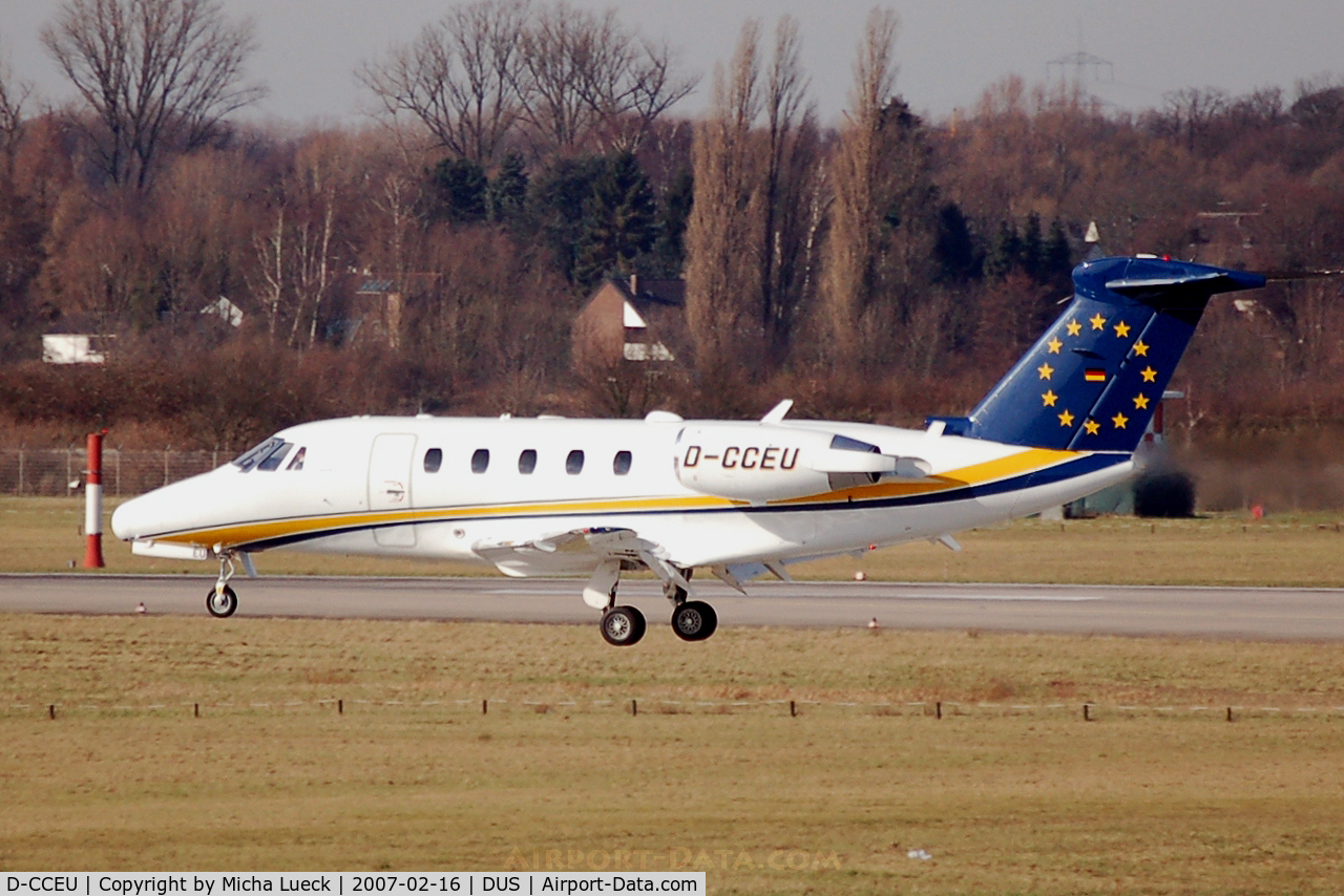 D-CCEU, 1990 Cessna 650 Citation III C/N 650-0190, Seconds before touch-down