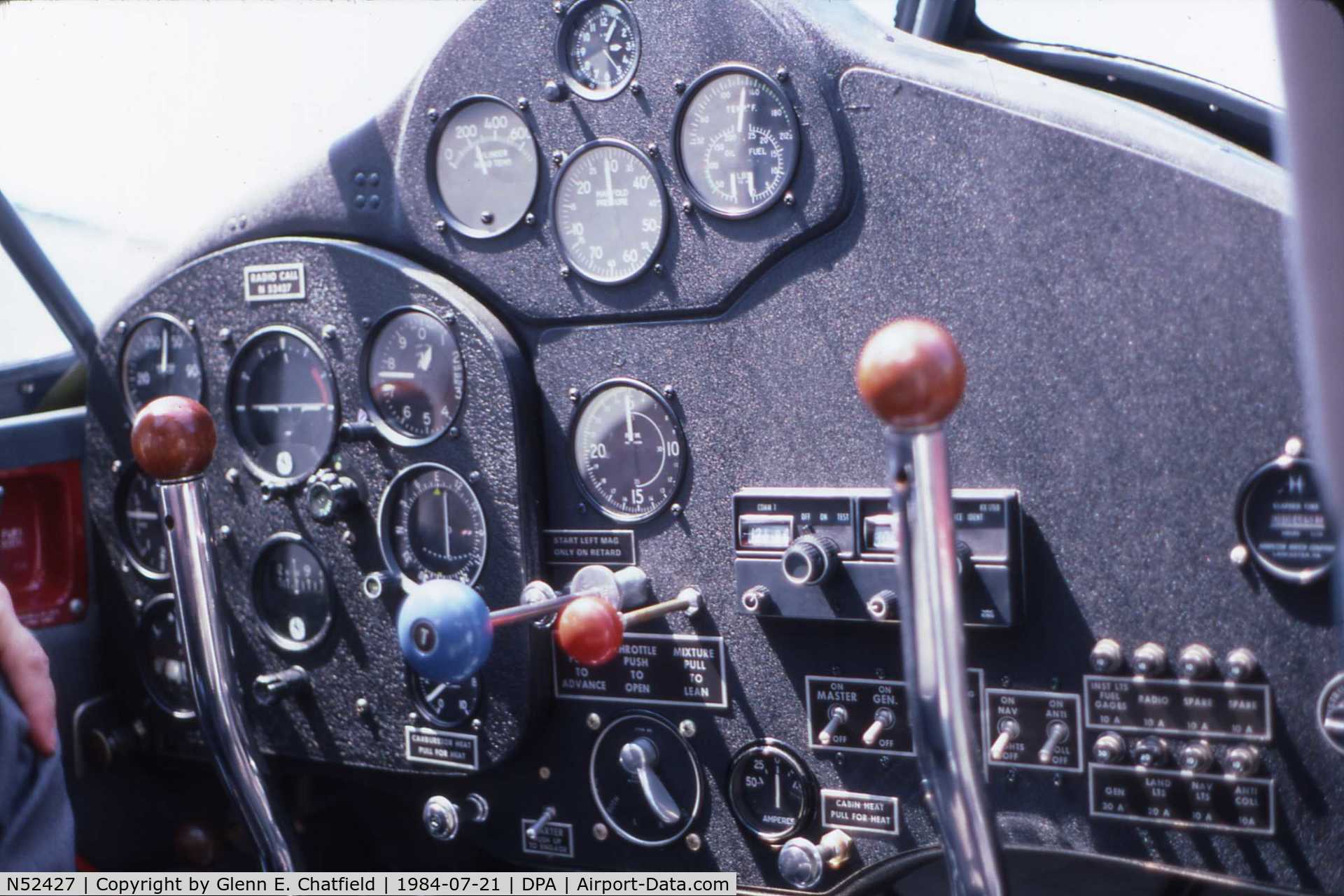 N52427, Fairchild 24W-41A C/N W41A-652, Instrument Panel,  ex UC-64