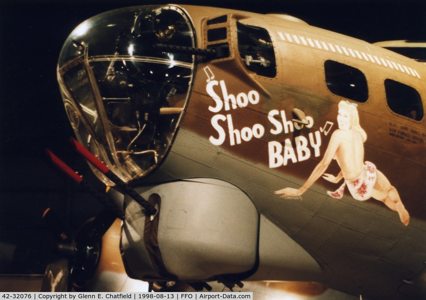 42-32076, 1942 Boeing B-17G Flying Fortress C/N 7190, Nose art of the B-17G at the National Museum of the U.S. Air Force