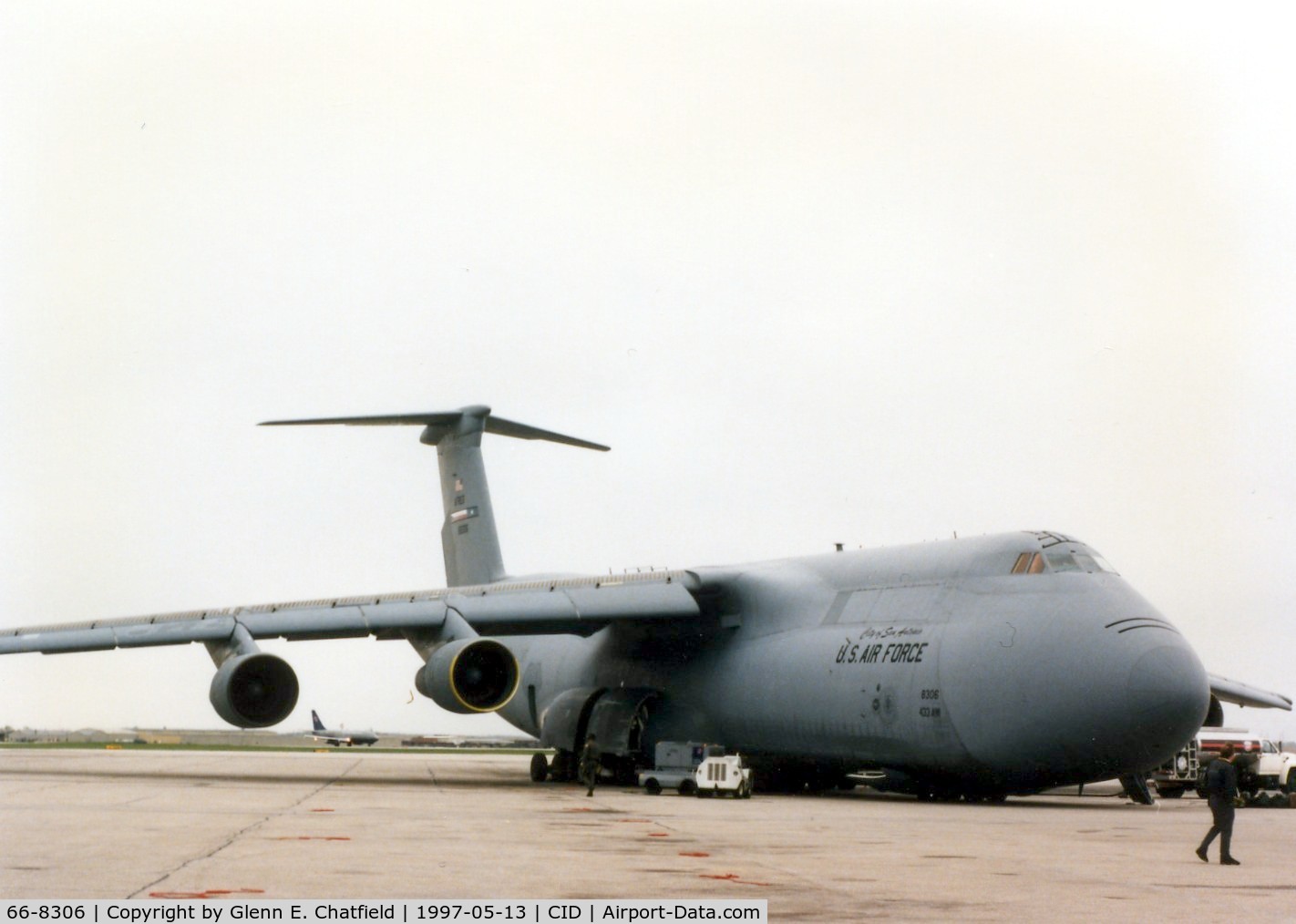 66-8306, 1966 Lockheed C-5A Galaxy C/N 500-0004, C-5A at the base of the control tower