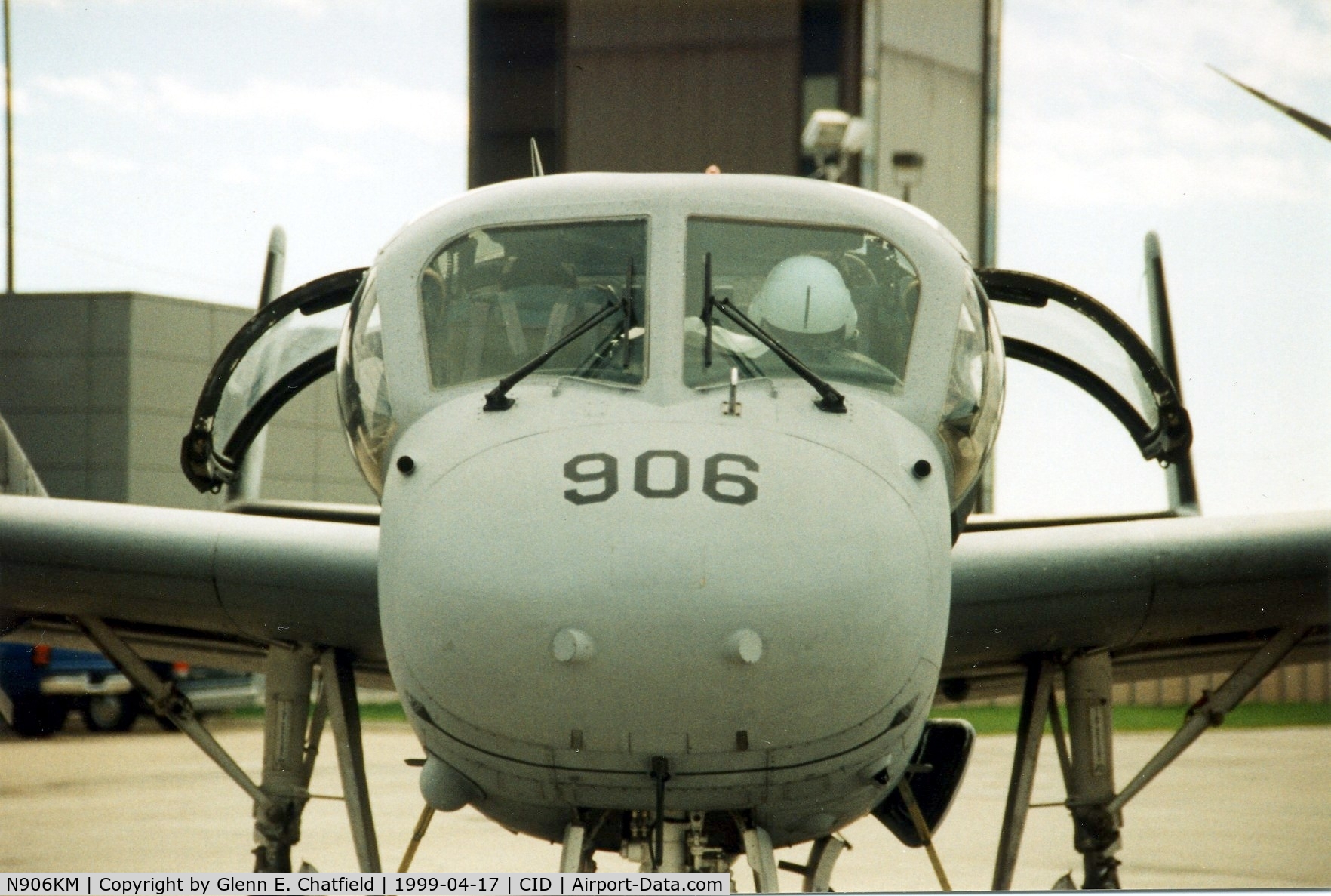 N906KM, 1967 Grumman OV-1C Mohawk C/N 900, Head-on shot