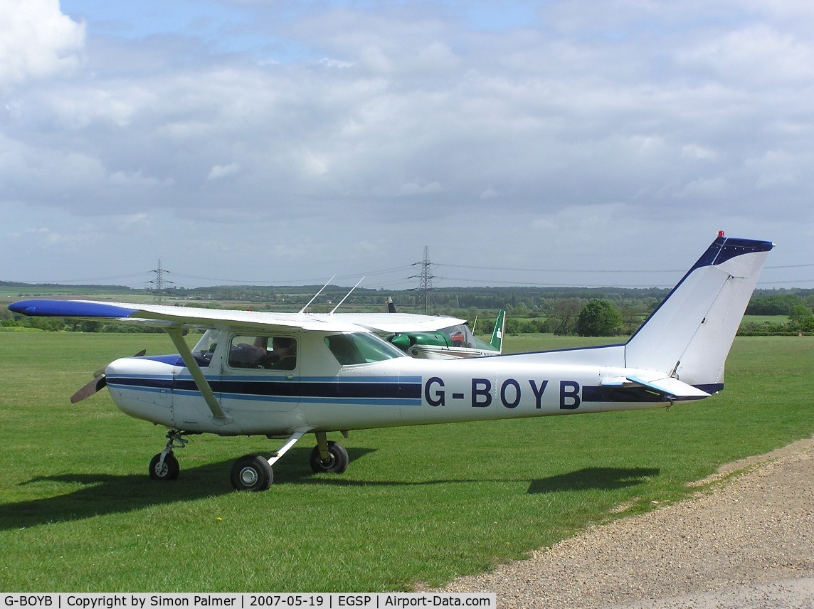G-BOYB, 1980 Cessna A152 Aerobat C/N A152-0928, Cessna sitting in the sun at Sibson