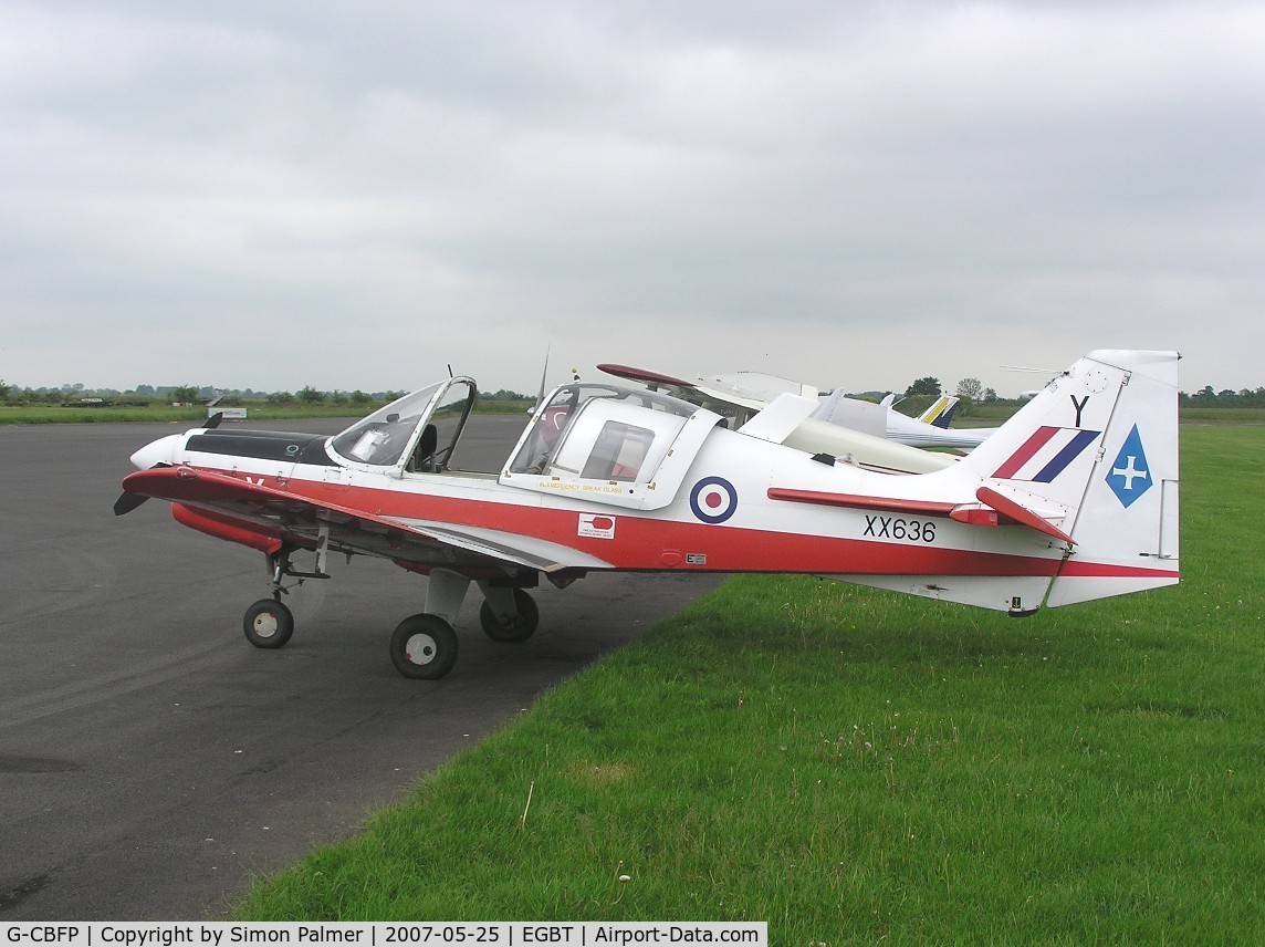 G-CBFP, 1974 Scottish Aviation Bulldog T.1 C/N BH.120/306, Bulldog T.1 still wearing RAF markings