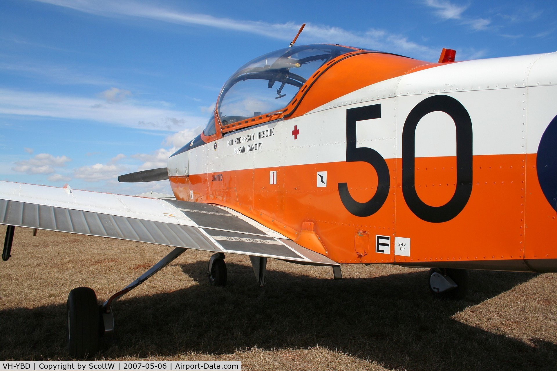VH-YBD, 1975 New Zealand CT-4A Airtrainer C/N 050, image taken at Toowoomba. Guido Zuccoli Memorial Fly-in