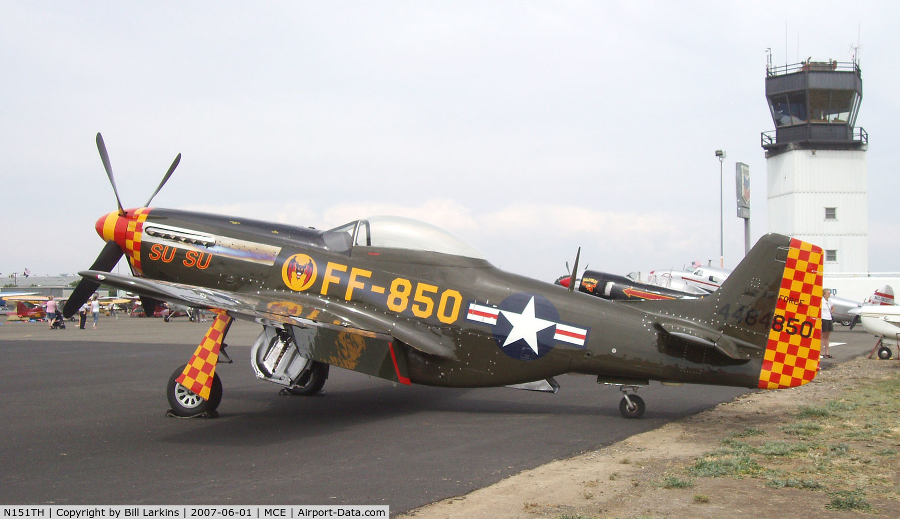 N151TH, 1944 North American P-51D Mustang C/N 122-44706  (44-84850), At Merced 50th Anniversary Antique Aircraft Fly-In