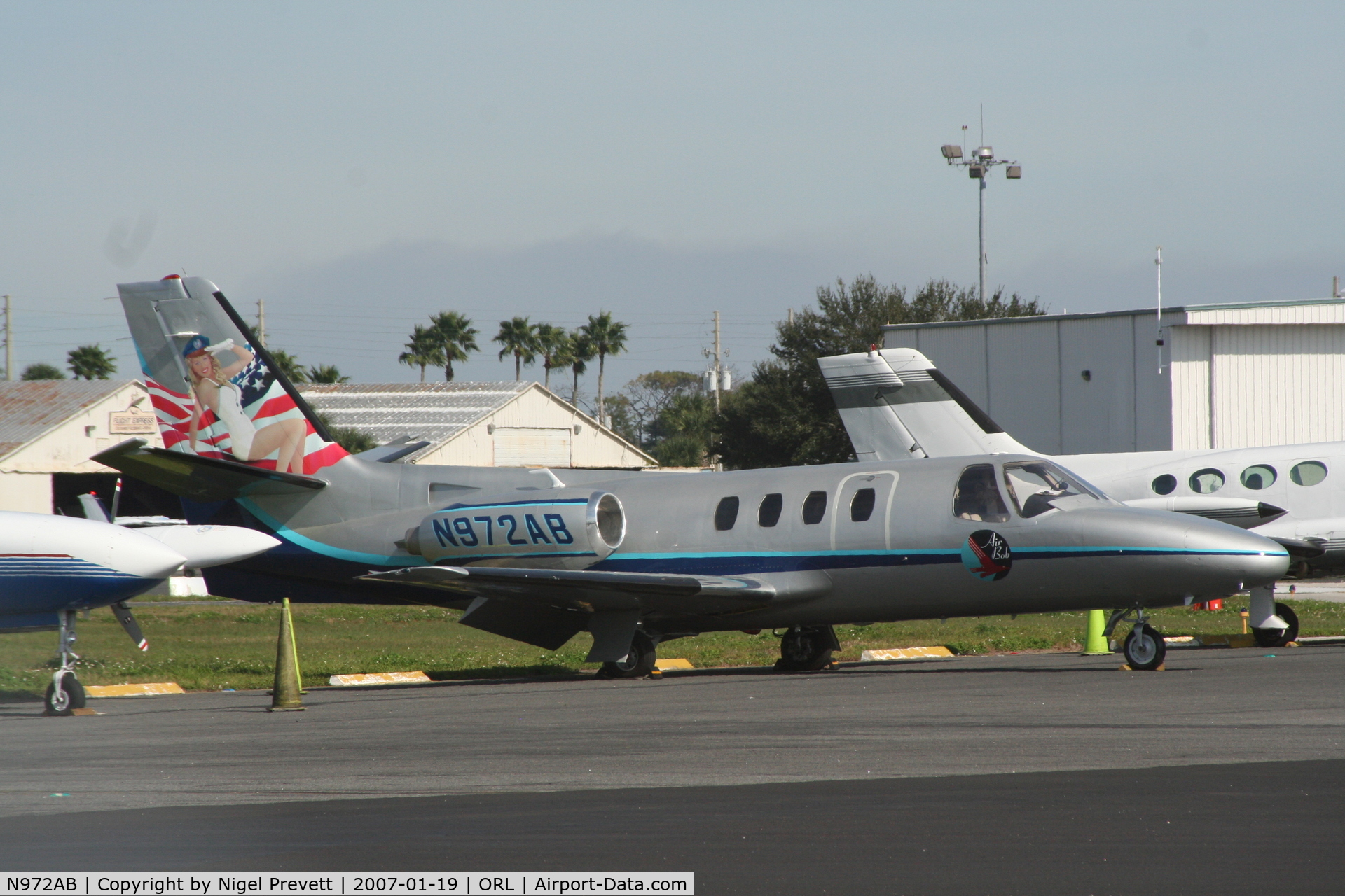 N972AB, 1974 Cessna 500 Citation C/N 500-0140, Colorful scheme...at home at Orlando ORL 1/07.