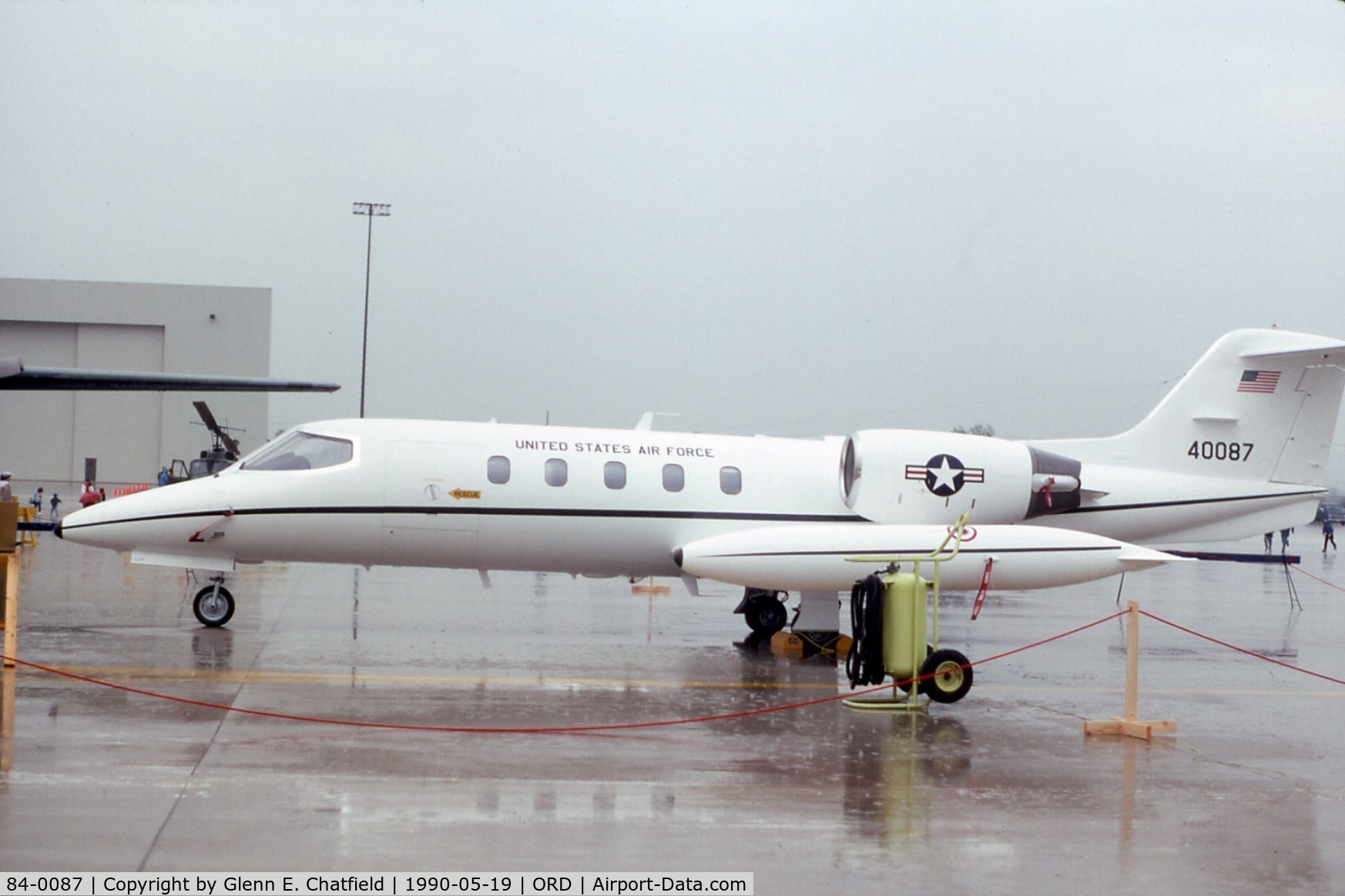 84-0087, 1984 Gates Learjet C-21A C/N 35A-533, C-21A during a rainy open house
