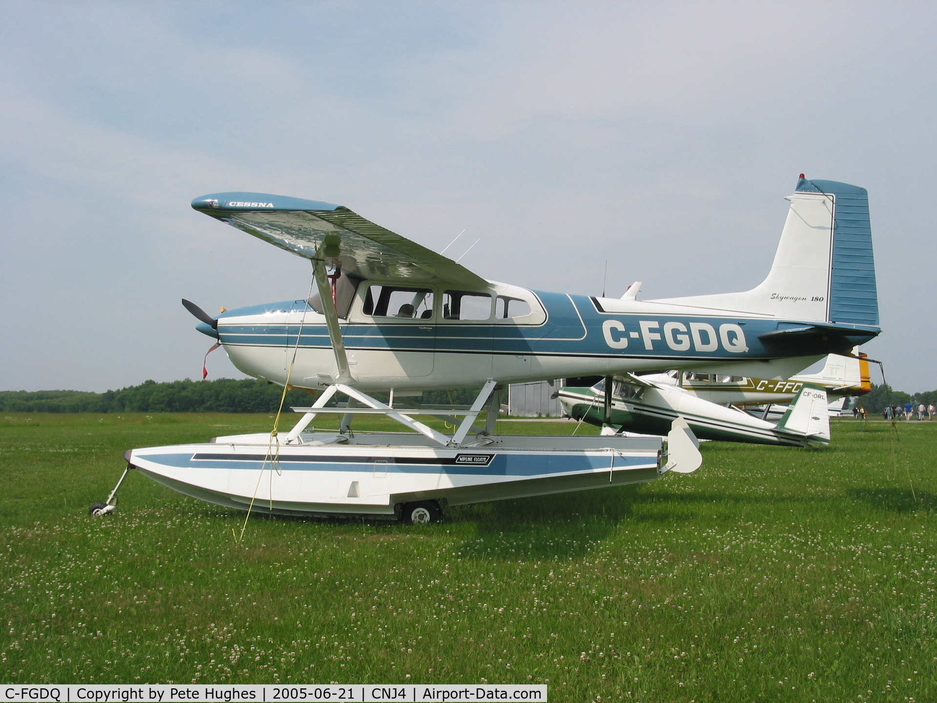 C-FGDQ, 1973 Cessna 180J C/N 18052368, C-FGDQ Cessna 180 on  floats at Orillia