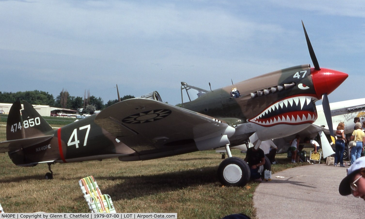 N40PE, 1942 Curtiss P-40E C/N AK905, At the Romeoville air show