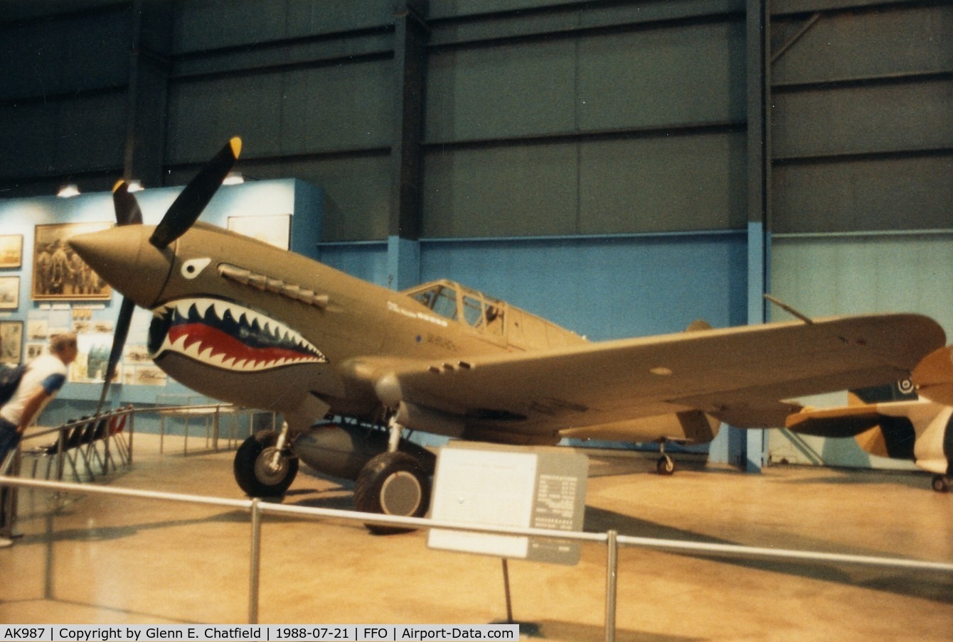 AK987, 1942 Curtiss P-40E Kittyhawk 1A C/N 18731, P-40E at the National Museum of the U.S. Air Force