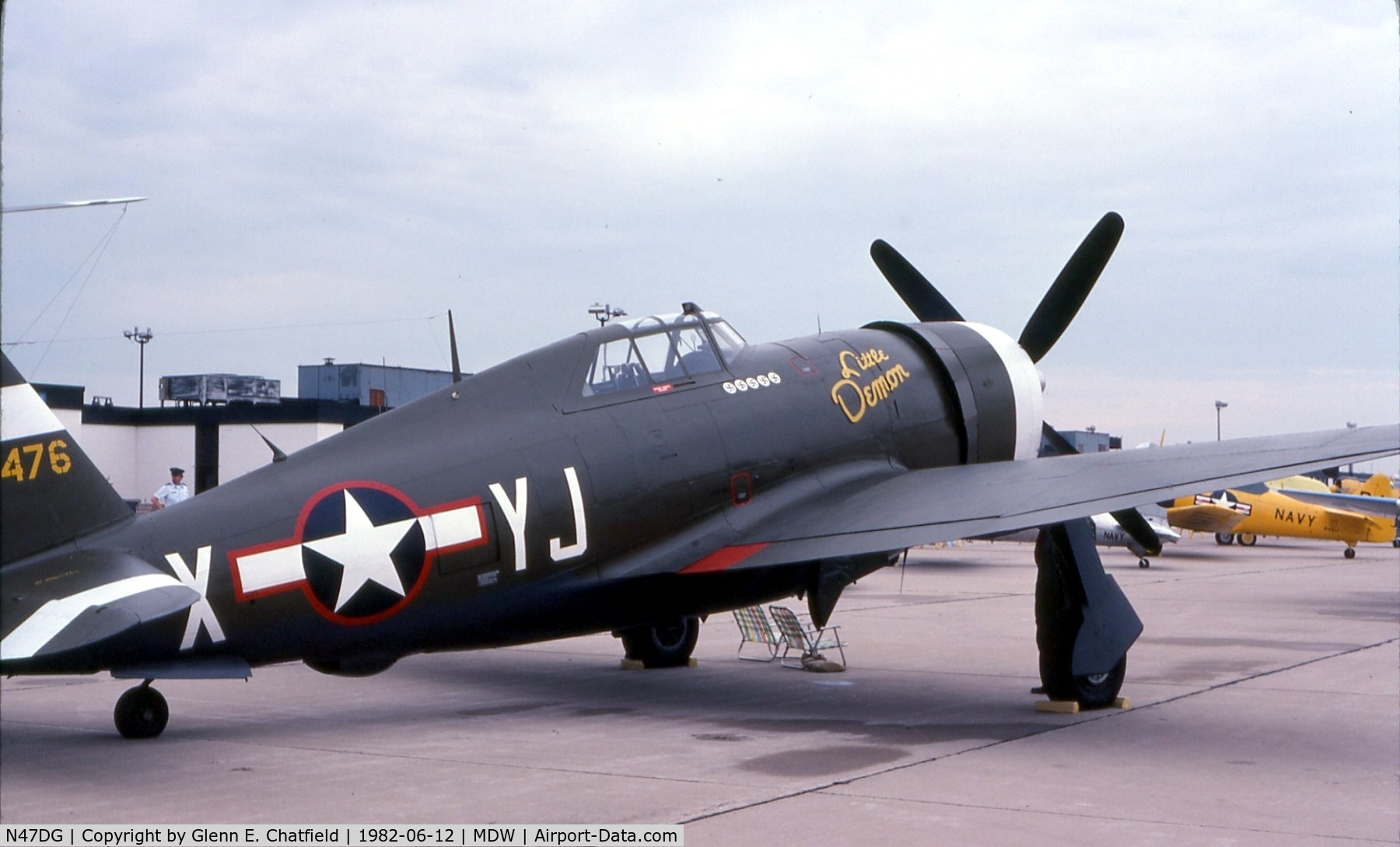 N47DG, 1942 Curtiss P-47G Thunderbolt C/N 21953, At the open house. Now active as G-CDVX