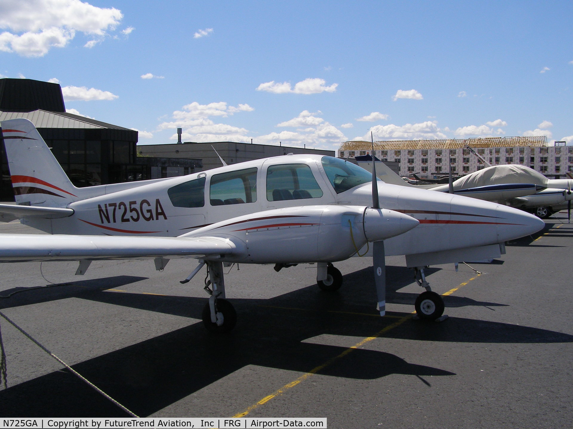 N725GA, 1978 Grumman American GA-7 Cougar C/N GA7-0024, on ramp at FRG