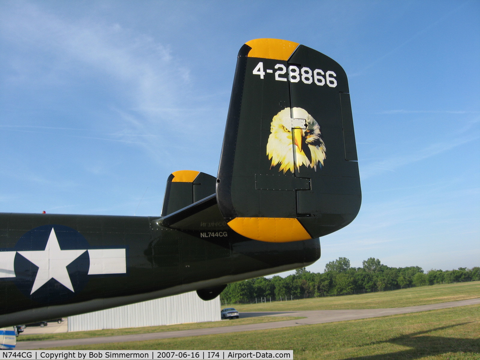 N744CG, 1944 North American B-25N Mitchell C/N 108-32141, At the Urbana, OH fly-in