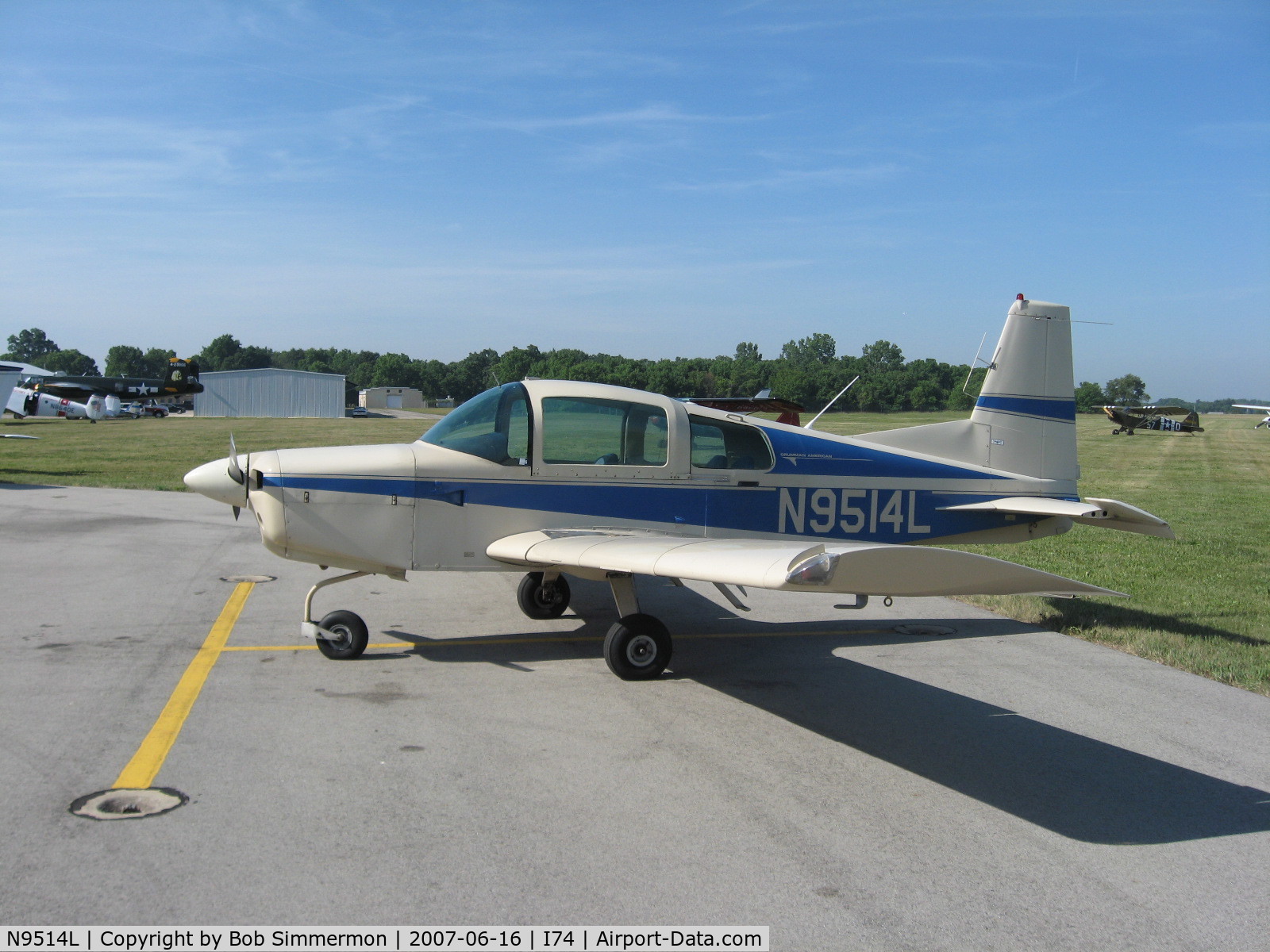 N9514L, 1973 Grumman American AA-5 Traveler C/N AA5-0214, At the Urbana, OH fly-in