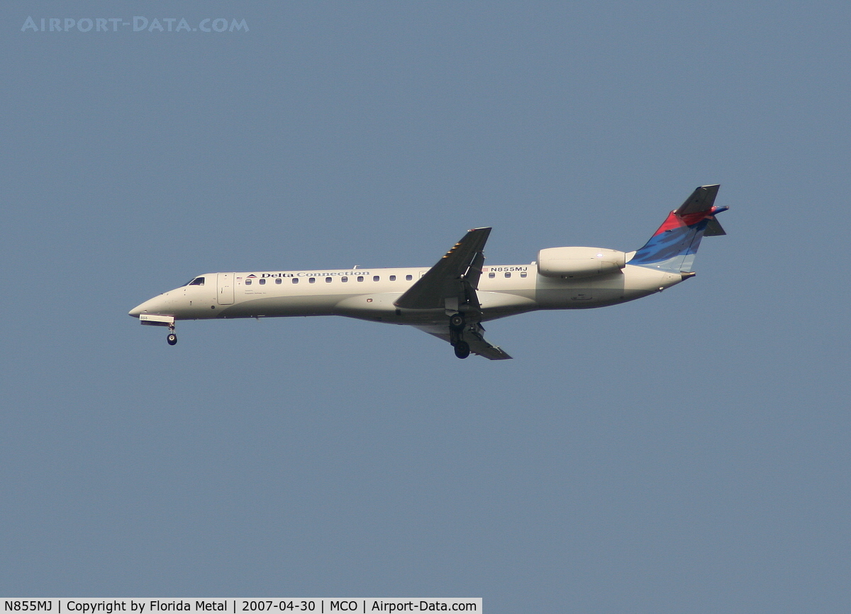 N855MJ, 2002 Embraer ERJ-145LR (EMB-145LR) C/N 145614, Delta Conn