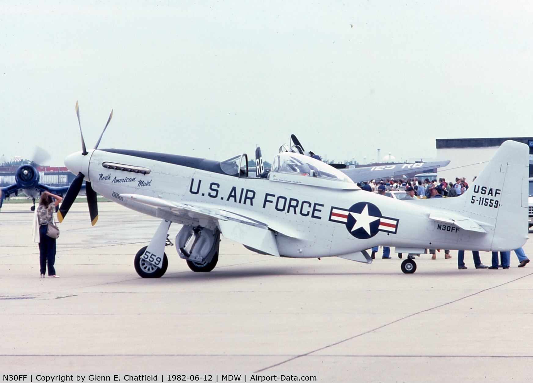 N30FF, 1944 North American F-51D Mustang C/N 45-11559, At the open house
