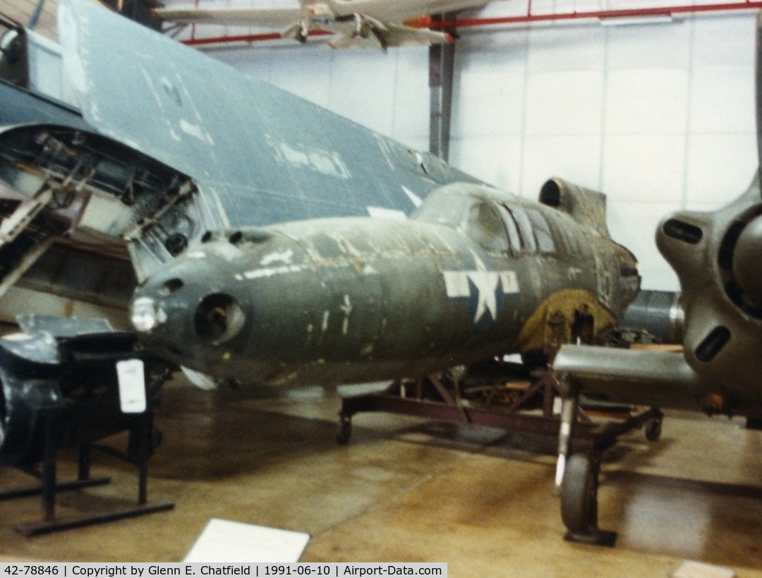 42-78846, 1943 Curtiss XP-55 Ascender C/N Not found 42-78846, XP-55 Ascender at the Garber Facility of the National Air & Space Museum.  Nicknamed the 