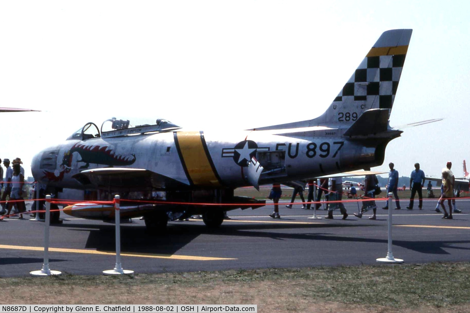 N8687D, 1954 Canadair CL-13 Sabre 5 C/N 1104, At the EAA Fly In before becoming C-GSBR
