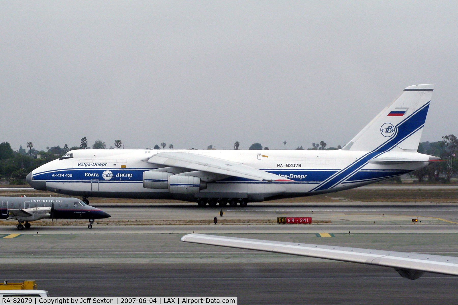 RA-82079, 2000 Antonov An-124-100 Ruslan C/N 9773052062157/0801, AH-124-100 taking off from LAX