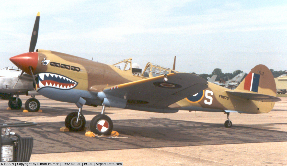 N1009N, 1943 Curtiss P-40M Warhawk C/N 27490, P-40N Warhawk in RAF markings