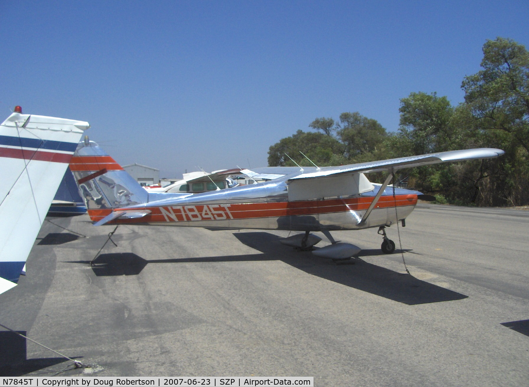 N7845T, 1960 Cessna 172A C/N 47445, 1960 Cessna 172A, Continental O-300 145 Hp, highly polished aluminum
