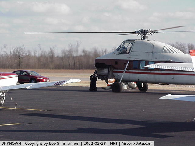 UNKNOWN, , Midwest Helicpoters S58 getting an unscheduled engine replacement on the ramp at Marysville, OH