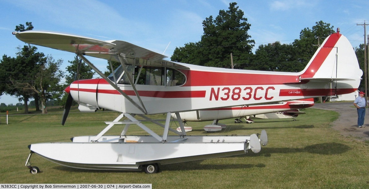 N383CC, 2001 Piper/cub Crafters PA-18-150 C/N 9938CC, Visiting Mt. Victory, OH for breakfast