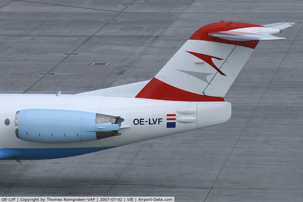 OE-LVF, 1993 Fokker 100 (F-28-0100) C/N 11483, Austrian Arrows Fokker 100