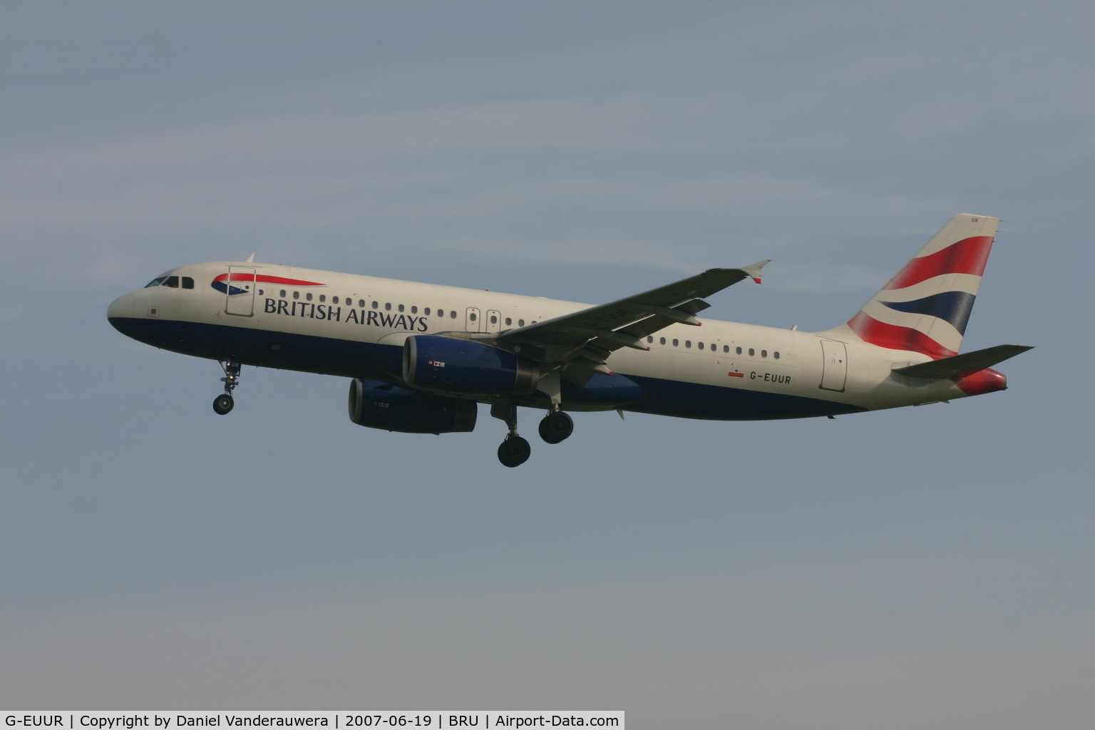 G-EUUR, 2003 Airbus A320-232 C/N 2040, arrival of flight BA388 from LHR