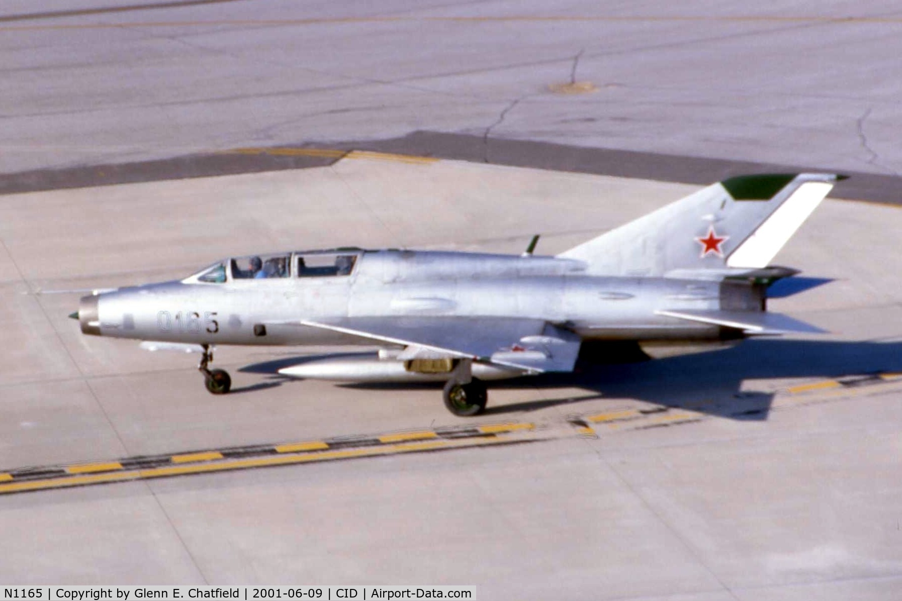 N1165, Mikoyan-Gurevich MIG-21UM C/N 01695165, Taxiing out to Runway 27 for departure