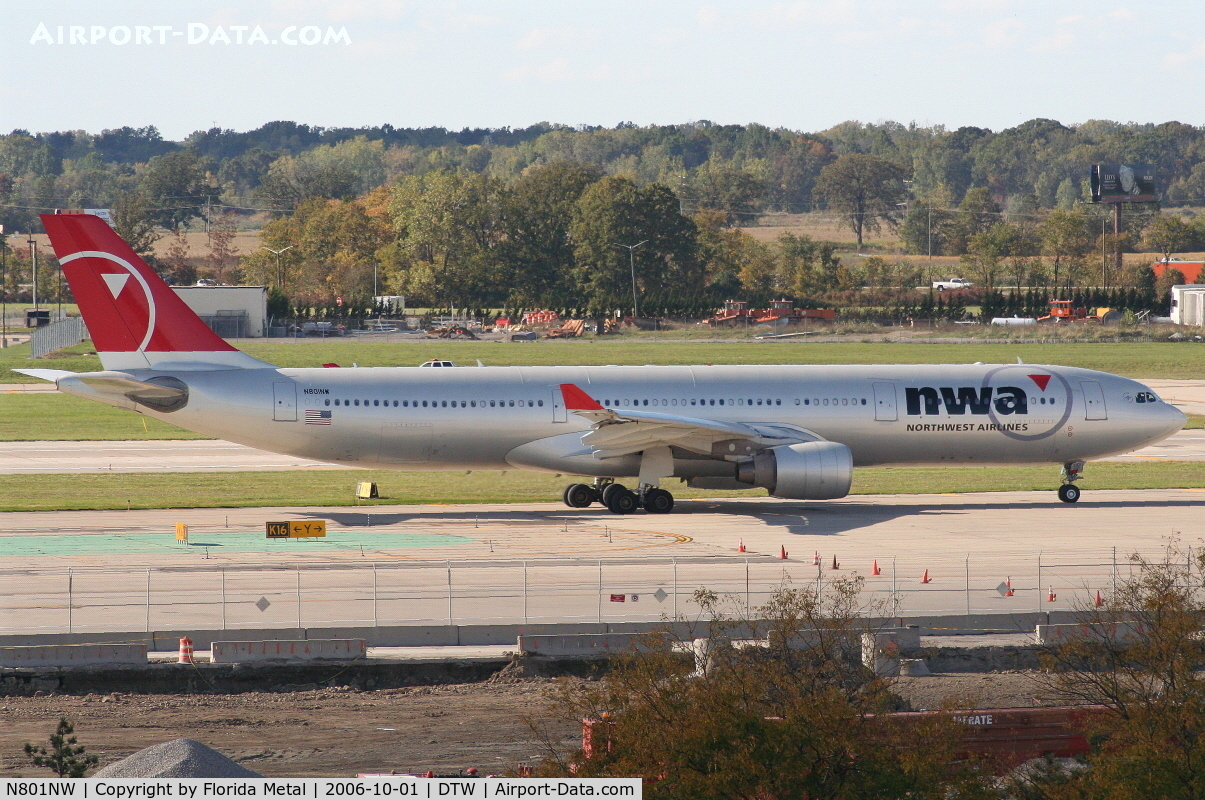 N801NW, 2003 Airbus A330-323 C/N 0524, Northwest