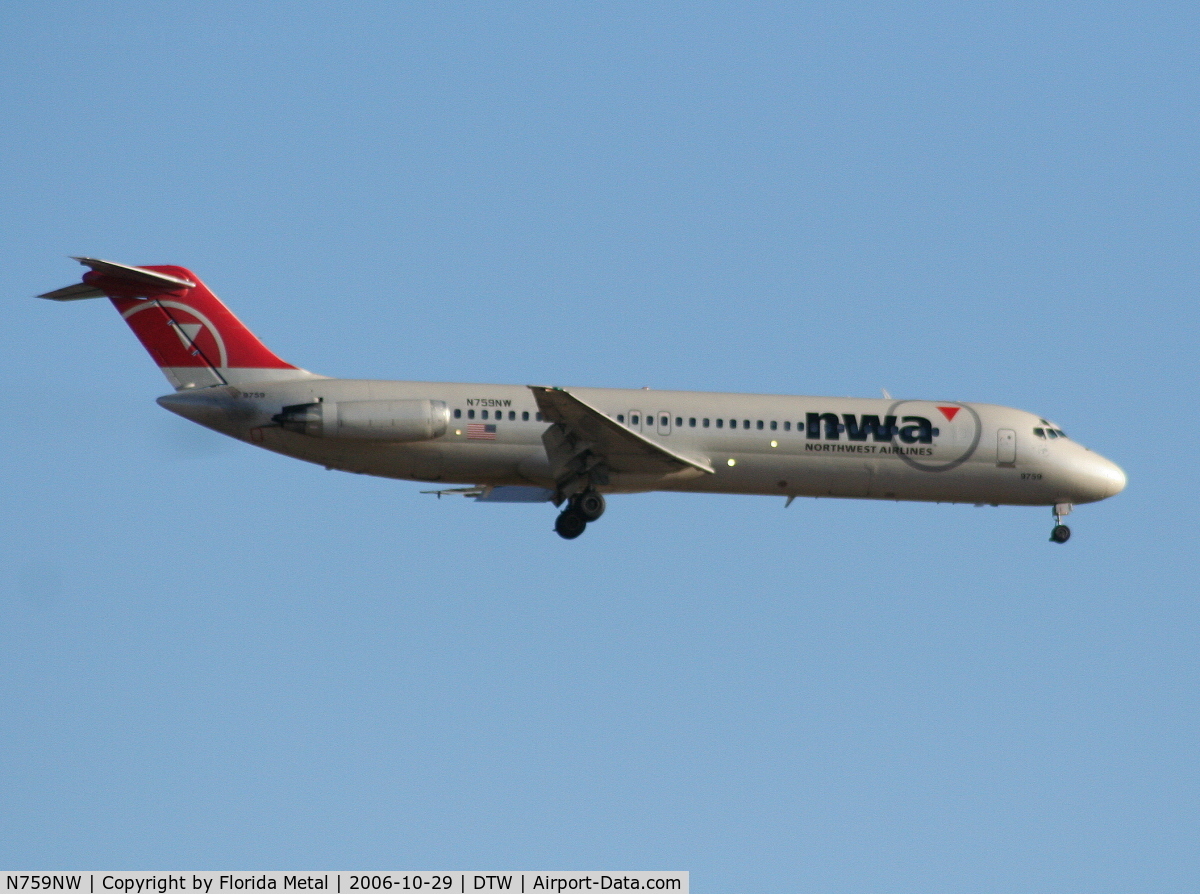 N759NW, 1968 Douglas DC-9-41 C/N 47287, Northwest