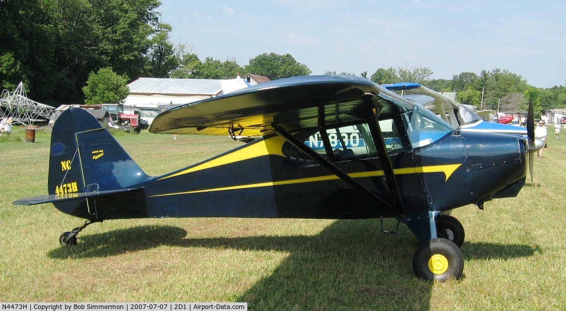 N4473H, 1948 Piper PA-15 Vagabond C/N 15-261, Aeronca/T-craft fly-in at Alliance, OH